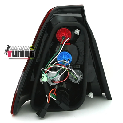 2 FEUX TUNING ROUGES NOIRS BMW SERIE 3 TYPE E46 COMPACT (03516)