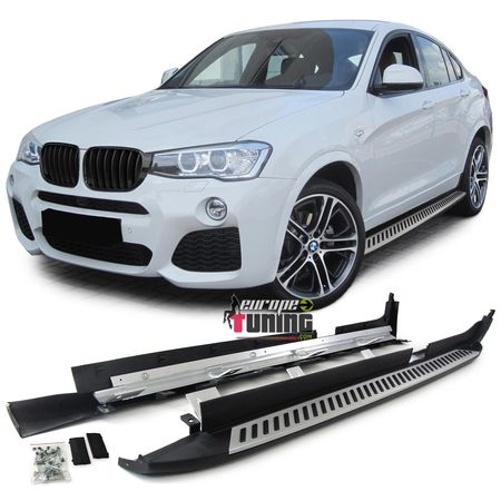 MARCHES PIEDS EN ALUMINIUM POUR BMW X4 TYPE F26 DE 2014 A 2018 (04813)