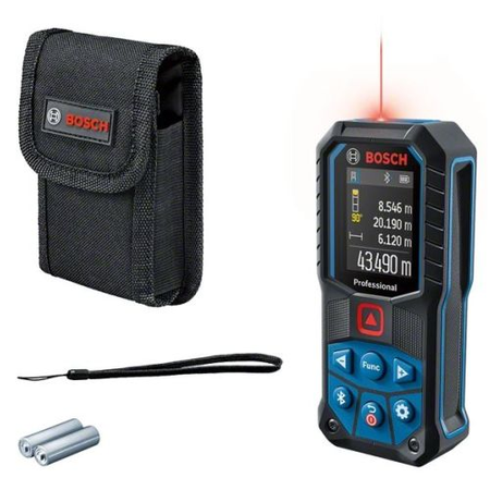 Télémètre laser 2x1,5V GLM 50-27 C Professional rouge + 2 piles AA - BOSCH - 0601072T00