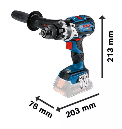 Perceuse-visseuse à percussion 18V GSB 18V-110 C Professional + 2 batteries ProCORE 4 Ah + chargeur + coffret L-BOXX - BOSCH - 06019G030C