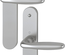 Ensemble sur plaques aluminium VERONA bec de cane finition F9 aspect inox mat - HOPPE - 758166