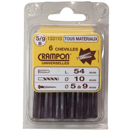 Chevilles crampon universelles 5-9mm en boîte de 60 - VINMER - 59P