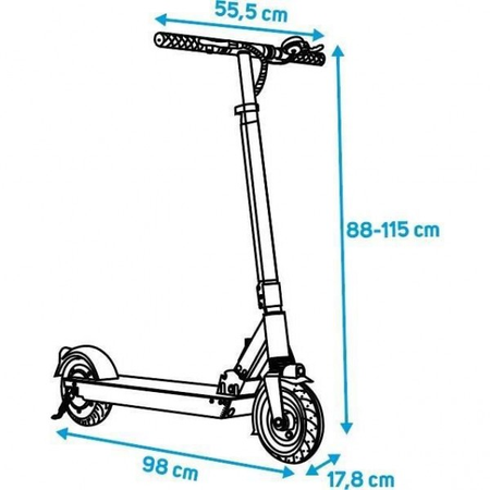 Trottinette Electrique  - BEEPER - SPEED - 350W 6Ah - 8 - Noir/Bleu