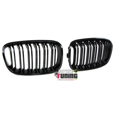 GRILLES CALANDRES NOIRES SPORT DOUBLE AILETTES BMW SERIE 1 F20 F21 PHASES 1 (04706)