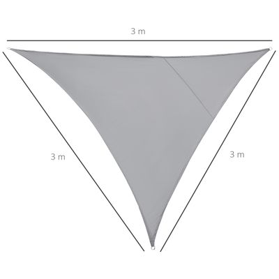 Voile d'ombrage triangulaire grande taille gris