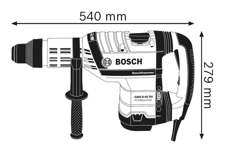 Perforateur SDS-Max 1500W  GBH 8-45 DV en coffret - BOSCH - 0611265000