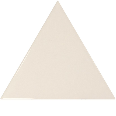 SCALE TRIANGOLO CREAM - Faience triangulaire 10,8x12,4 cm beige crème  brillant