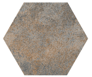 OXIDE GRIS Carrelage hexagonal 17,5X20 cm effet métallisé