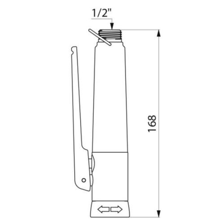 Douchette de cuisine M1/2'' blanche - DELABIE - 433000