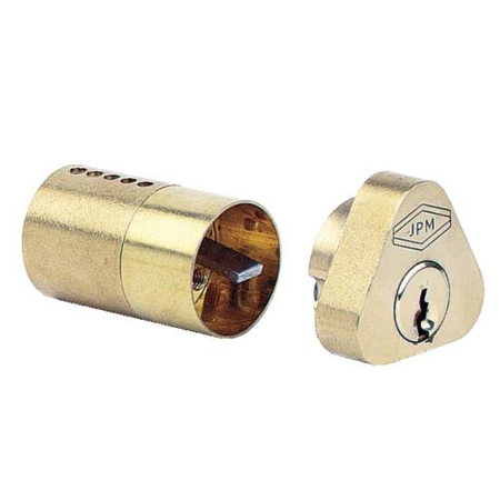 Jeu de cylindre CISA longueur de 45mm laiton poli pour serrure en applique fourni avec 3 clés - JPM - 830645-01-0A