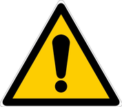 Panneau d'avertissement triangulaire 100mm ''Danger général'' - NOVAP - 4180021