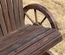 Banc de jardin 2 places Adirondack rustique chic sapin carbonisé