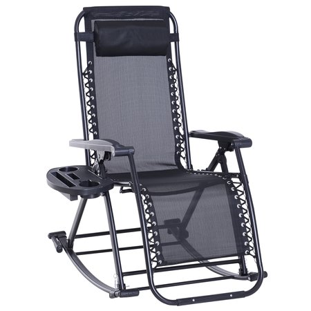 Rocking chair pliable chaise longue zéro gravité 2 en 1