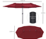 Grand parasol droit de jardin acier polyester