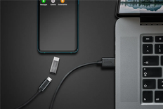 Adaptateur USB 2.0 Type C Goobay vers Micro USB OTG (Gris)