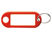 Porte étiquette rouge avec anneau boite de 100 pièces - STRAUSS - 420471
