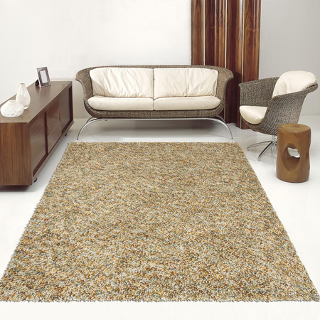 Tapis shaggy tissé en laine NUAGE C Care&Fair