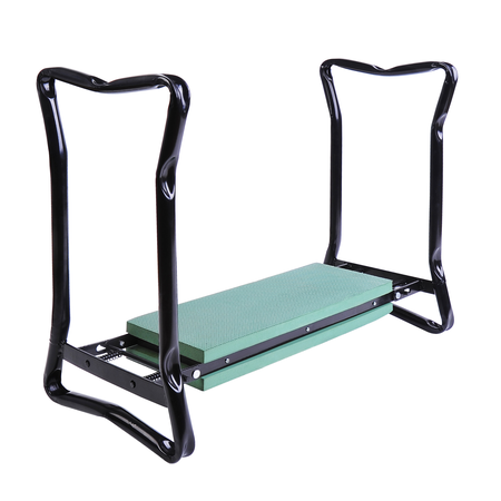 Tabouret de jardin pliable agenouilloir de jardin noir vert