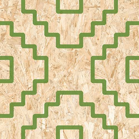 SERIAKI STRAND VERTE Carrelage aspect bois OSB vert