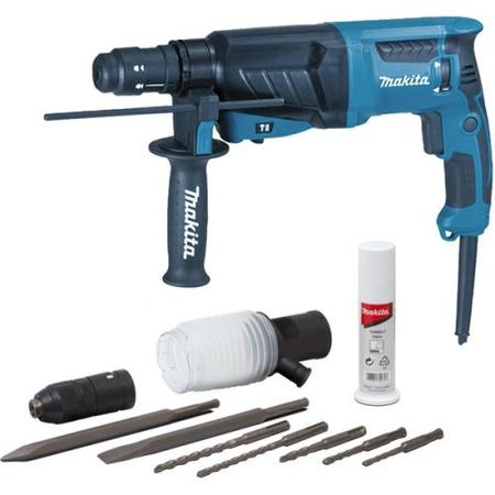 Perfo-burineur SDS Plus 800W avec accessoires + coffret - MAKITA - HR2630TX4