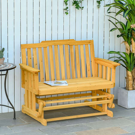 Banc à bascule de jardin 2 places bois sapin pré-huilé