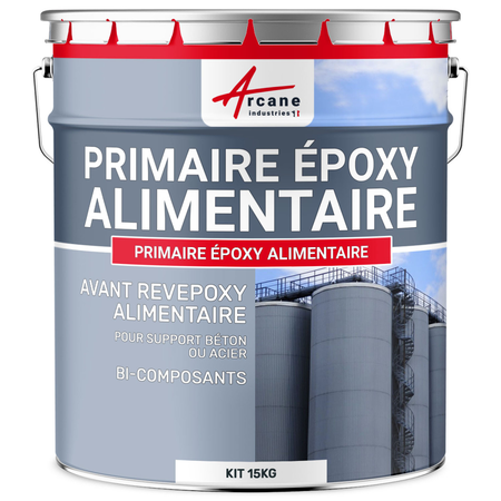 Primaire pour peinture alimentaire cuve béton ou acier contenant des aliments - PRIMAIRE EPOXY A-15 kg -ARCANE INDUSTRIES