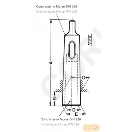 Douille de réduction pour cône morse CM1-3 - CORI - B13