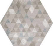 URBAN FOREST SILVER - Carrelage 29,2 x 25,4 cm Hexagonal à motif géométrique aspect béton Gris Taille 29,2 x 25,4 cm