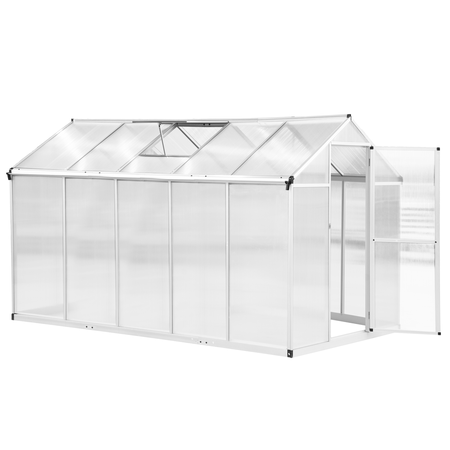 Serre de jardin aluminium polycarbonate fondation lucarne porte