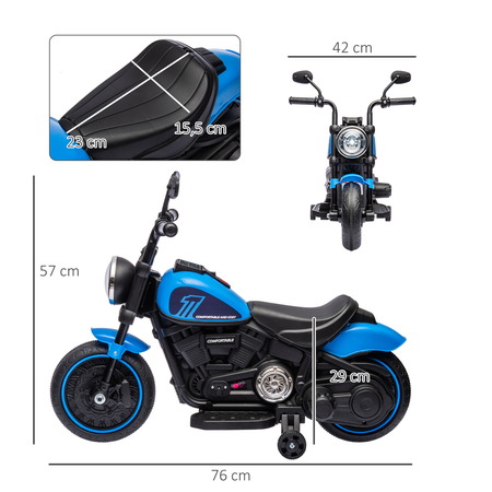 Moto électrique enfant 6 V 3 Km/h max. effet lumineux