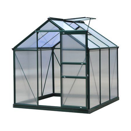 Serre de jardin polycarbonate alu. vert