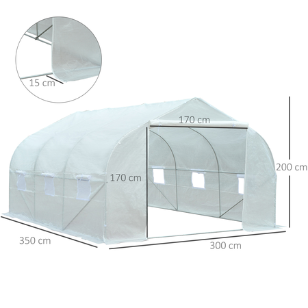 Serre de jardin tunnel 10,5m²