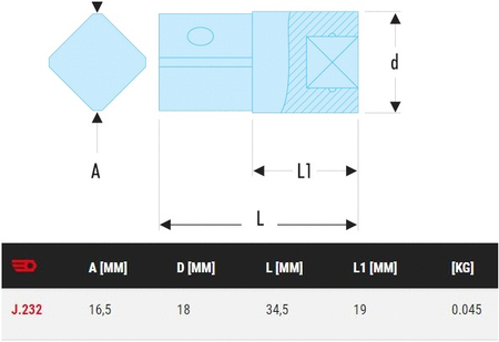 Augmentateur F3/8'' à M1/2'' - FACOM - J.232