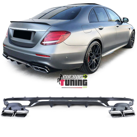 DIFFUSEUR SPORT STYLE AMG E63 AVEC SORTIES CHROME MERCEDES CLASSE E W213 STANDARD PH1 (05543)