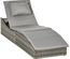 Bain de soleil inclinable matelas inclus grand confort résine gris