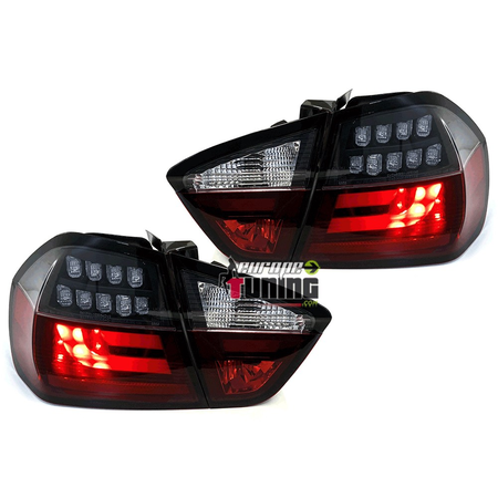 FEUX ROUGES NOIRS LEDS BANDES LIGHT BAR BMW SERIE 3 E90 BERLINE PHASE 1 05-08 (02811)