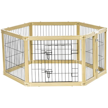 Parc enclos modulable pliable pour animaux bois composite acier