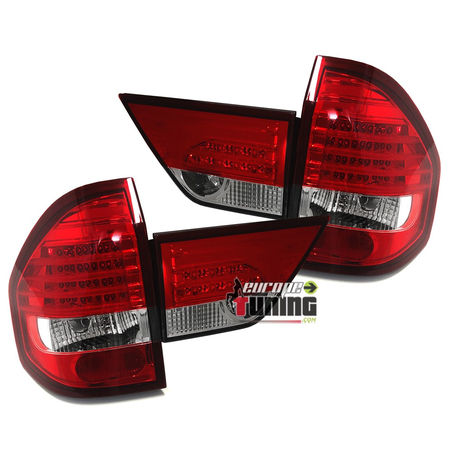 FEUX ARRIERES ROUGES CLAIRS A LEDS POUR BMW X3 TYPE E83 PHASE 1 2004-2006 (00012)