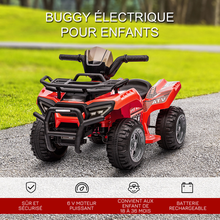 Quad buggy voiture électrique enfant 6 V 2 Km/h max.