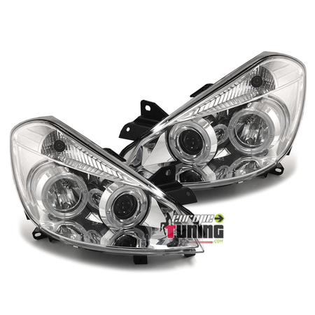 PHARES ANNEAUX LED FEUX ANGEL EYES RENAULT CLIO 3 PHASE 1 DE 2005 A 2009  (x13797)