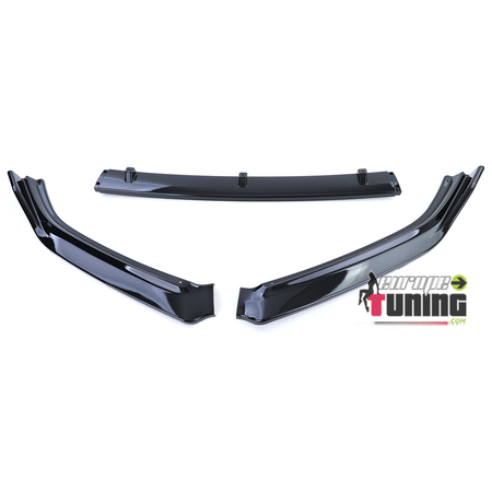 SPOILER AVANT SPORT NOIR BRILLANT POUR PARE CHOCS VW POLO 5 6C 2014-2017 (05532)