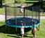 Kangui - Trampoline de jardin 365 cm + filet de sécurité + échelle | PUNCHI Bleu 360