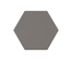 KROMATIKA - GREY - Carrelage hexagonal 11,6x10,1 cm Gris anthracite