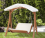 Balancelle de jardin 2 places design colonial avec matelas