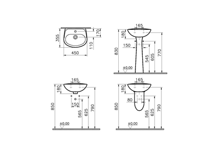 Lave mains blanc NORMUS 450x355 - VITRA - 5078L003-1029