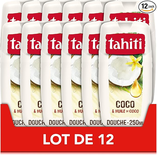 TAHITI - Gel Douche Tahiti Coco & Huile de Coco - Formule à Base d'Ingrédients d'Origine Naturelle - Lot de 12 x 250 ml