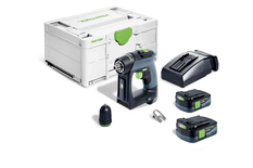 Perceuse-visseuse 10,8V CXS 12 2,5-Plus + 2 batteries 2,5Ah + chargeur + coffret SYSTAINER SYS3 M 187 - FESTOOL - 576864