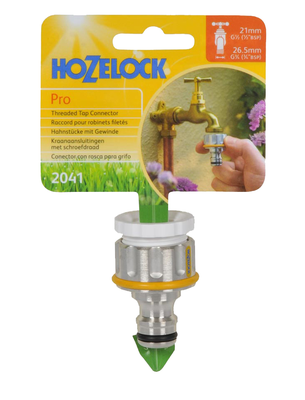 Raccord métal pour robinet extérieur fileté Pro 1/2'' à 3/4'' - HOZELOCK - 2041P0000
