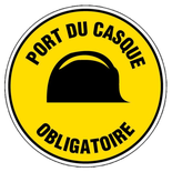 Panneau rond diamètre 300mm 'Port du casque obligatoire' - NOVAP - 4060613