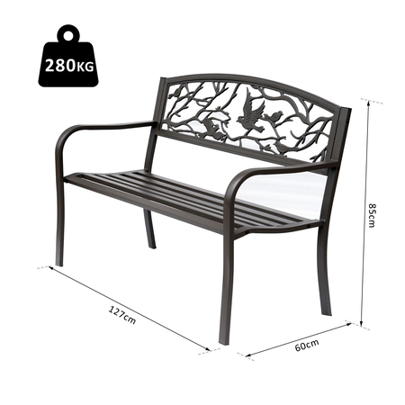 Banc 3 places de jardin style rural chic